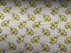 Cotton fabric Purple Egg Checked Pattern Fabric springs Global 44”x 29” 931