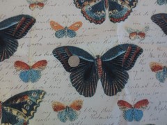 5151. Bryant Ind. BUTTERFLIES Drapery Upholstery COTTON FABRIC – 53-1/2″ x 1 yd.