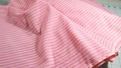 Vintage Baby Pink Lavender Tiny Stripe Striped Cotton Sewing Craft Doll Fabric