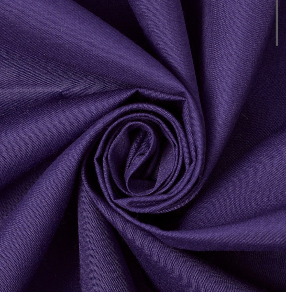100% Cotton Plain Solid dark purple Fabric tela algadon 60″ Wide Sold BTY