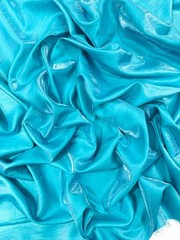 Iridescent Liquid Dupioni Fabric 58″ Wide Lightweight Material Aqua