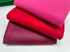 FELT FABRIC Material Craft Plain Colours Polyester – 102cm Wide – PINK