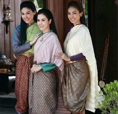 Traditional Thai Pattern Sarong Cotton Fabric Women Dress Massage Bed Sheet