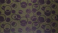 CRYPTON® BALLS & CIRCLES PURPLE GREEN STAIN RESISTANT MULTIUSE FABRIC BY YARD