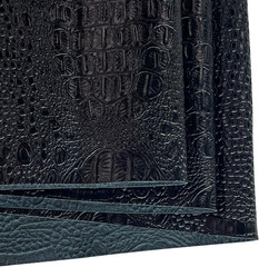 Crocodile Pattern Faux Leather Fabric 36″X54″ Marine Vinyl Soft Alligator Skin S