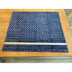 Navy Blue Rose Swirl Faux Fur Fabric 60″x35″ 1 Yard Soft Plush 00863