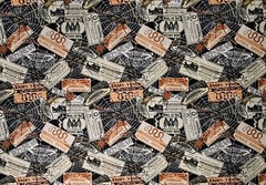 Hi Fashion – Halloween Tossed Seance Icons Spiderwebs, Bats Quilting Fabric