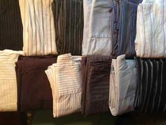 Big Scraps Dark & Light 12 Men’s stripes shirt back: 100% Cotton Fabric Quilting