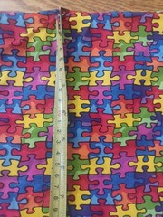 Autism Awareness Jigsaw Puzzle fabric by OEKO-TEX Style #19596M -63″x45″w NEW