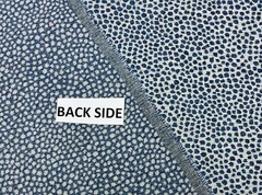 BALLARD DESIGN TULLY TEAL BLUE RAISED ANIMAL SPOT WOVEN FABRIC BY 1/2 YARD 57″W