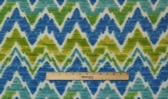 MILL CREEK TIAGO ISLAND BLUE FLAME STITCH CHEVRON OUTDOOR FABRIC BY YARD 54″W