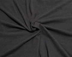 Black Cotton 1×1 Rib Knit Fabric by the Yard 220GSM 11/21