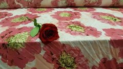 100% Rayon Challis Big Pink Blush Flowers Floral Soft Light Weight Dress By Yard