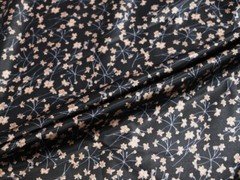 By Yard Elegant Floral Satin Fabric Soft Polyester Charmeuse Material