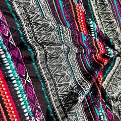 Native American Ethnic Print Nylon Spandex Fabric 4 Way Stretch By Yard