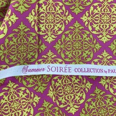 DC-4153 Best Friend Cotton Fabric 37” X 44” Pink Green Summer Soiree Paula Prass
