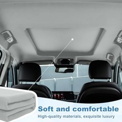 Suede Headliner Fabric with Foam Backing, with Seam 125″ L x 60″ W 3 Grey