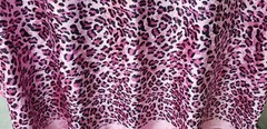 Animal Leopard Panther Cheetah Print on Pink Velvet 60” Width Fabric By The Yard