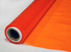 Orange Tinted Vinyl 10 Gauge PVC Transparent Plastic Fabric Sold by the Yard 54″