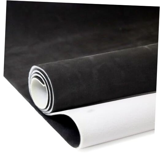 Suede Auto Headliner Fabric with Foam Backing – Interior 54″ L × 60″ W 1 Black