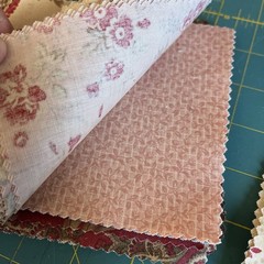 Wuthering heights Cream Red Floral Charm Pack Lot 3 Sisters 93 Pieces 5”