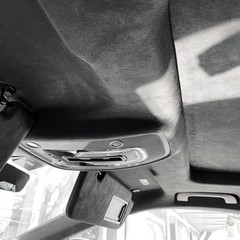 Suede Auto Headliner Fabric 54 L × 60 W with Foam Backing – Black Interior Repla