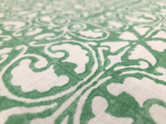 P Kaufmann PALAZZO LAGOON Green Geometric Designer Floral Drapery Uph Fabric