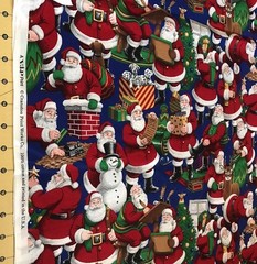 Christmas Santa Claus 100% cotton fabric sold by the yard #2114