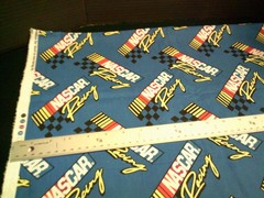 WASHED & IRONED Nascar Racing-Remnant 6″ X 44″, Cotton Fabric