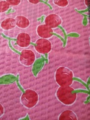 Pink Cherry Sunny Fruit Small Toss Springs Creative Products BTHY 18×44 Plisse