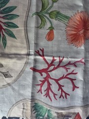Clarence House Jeux Chinois Fabric in Robin Egg Blue Remnants- 2 Pieces