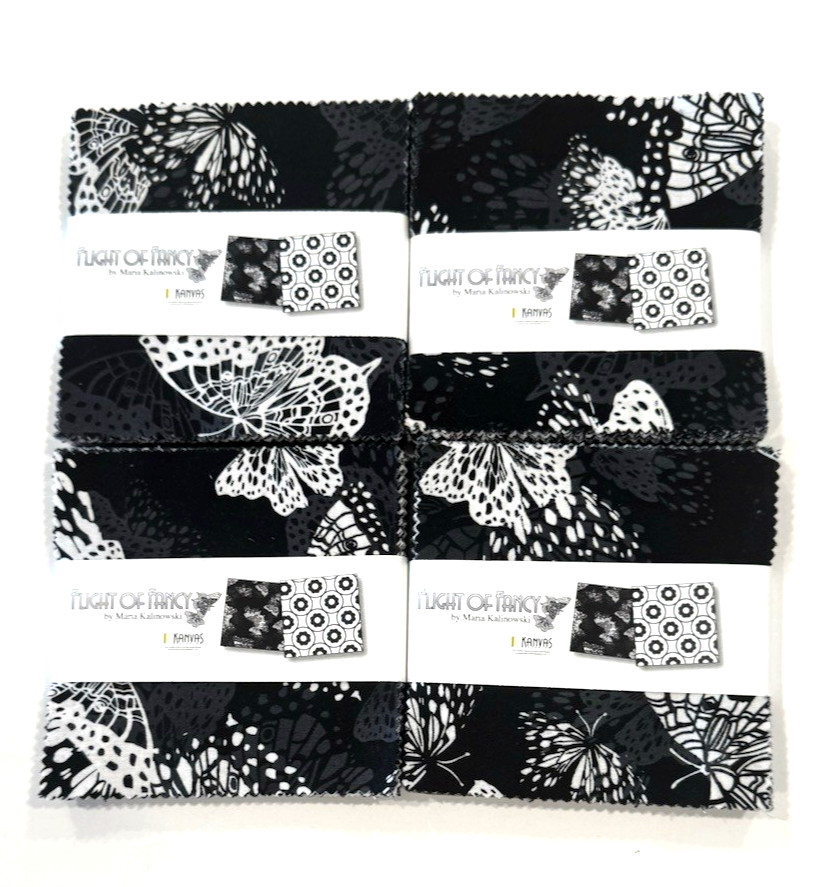Lot 4 New Maria Kalinowski Kanvas 5×5 42-Piece Charm Pack Quilt Fabric Benartex