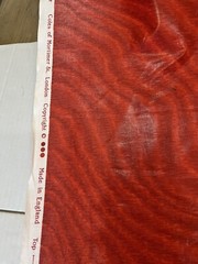 Coles of Mortimer Midford Moire Fabric 4 yd remnant by Richard Godwin Red Chintz