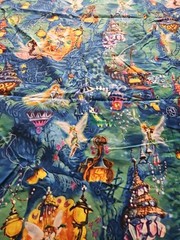 Lot Of 3 Pieces Of HTF Disney For Springs Global Fairies Cotton Fabric READ