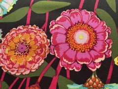 Fabric Cotton Large Colorful Flower By Anna Maria 43” X 36”325