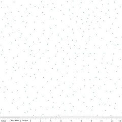 Fat Quarter Riley Blake Pin Dot Aqua On White Cotton Quilting Fabric