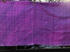 VINTAGE CONCORD FABRIC Purple Silky Acetate 2 yards Geometric Abstract Boho