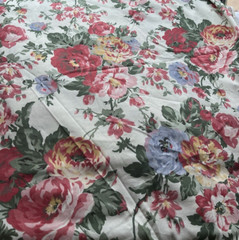 Vintage 1989 Motif Designs Co. – Floral Cotton Upholstery Fabric 58″ x 7.5 yards