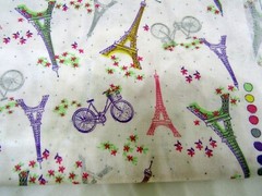 French Eiffel Tower Fabric Waverly Paris France Cotton Quilt Fabric