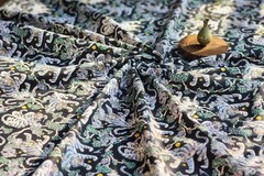 Korean Traditional Magpie Tiger Jagae Color Patterned Fabric made in Korea BTHY