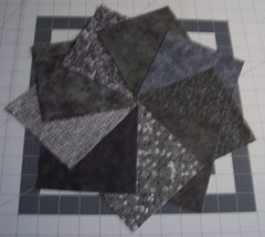 54 Black Gray Calico Fabric 5″ Quilting Squares 100% Cotton Charm pack