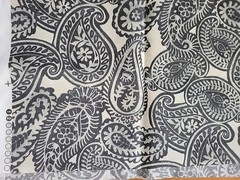 Tommy bahama Outdoor Fabric Screen Print 2 Pcs Remnants Grey Paisley Upholstery