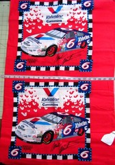 18″ Valvoline #6 Cummins Race Car Quilt/Pillow Blocks, Makes 4 Blocks