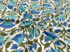5 Yards Indian Hand Made Hand Block Print 100% Cotton Fabric Jaipur Fabric Throw