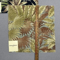 2 Tommy Bahama Bahamian Breeze Tropical Leaf Print Upholstery Fabric Sample 17”