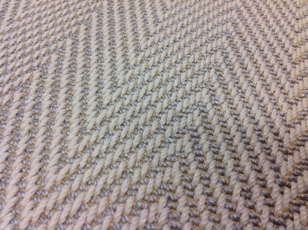 Lee Jofa OUTDOOR Upholstery Fabric- Medina Chevron/Silver 4.50 yd 2013100.11