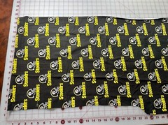1994 Vintage Steelers Quilting Cotton Black Fabric logos. 19”x46” Piece Out #616