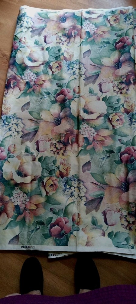 Floral Print House N’ Home Fabrics & Draperies Upholstery 4 +18″ Yds By 57″W New