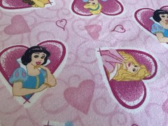 Fabric Flannel Cotton Disney princesses 43”x 28” 239