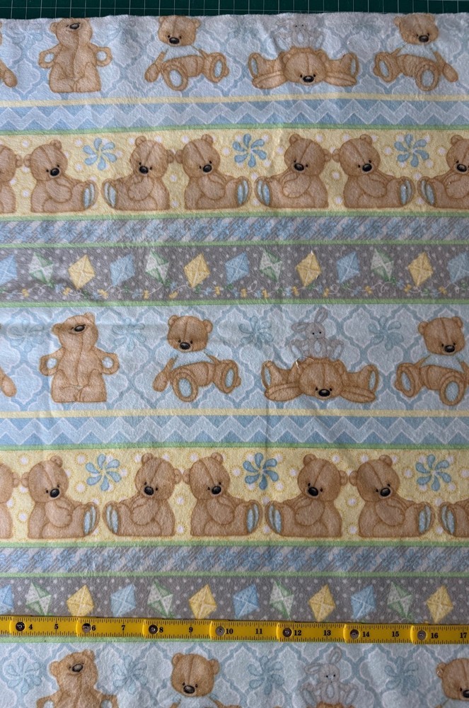HENRY GLASS YOU TEDDY TIME TEDDY BEARS KITES SOFT FLANNEL 100% Cotton FABRIC